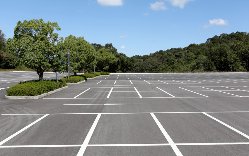 clean parking lot
